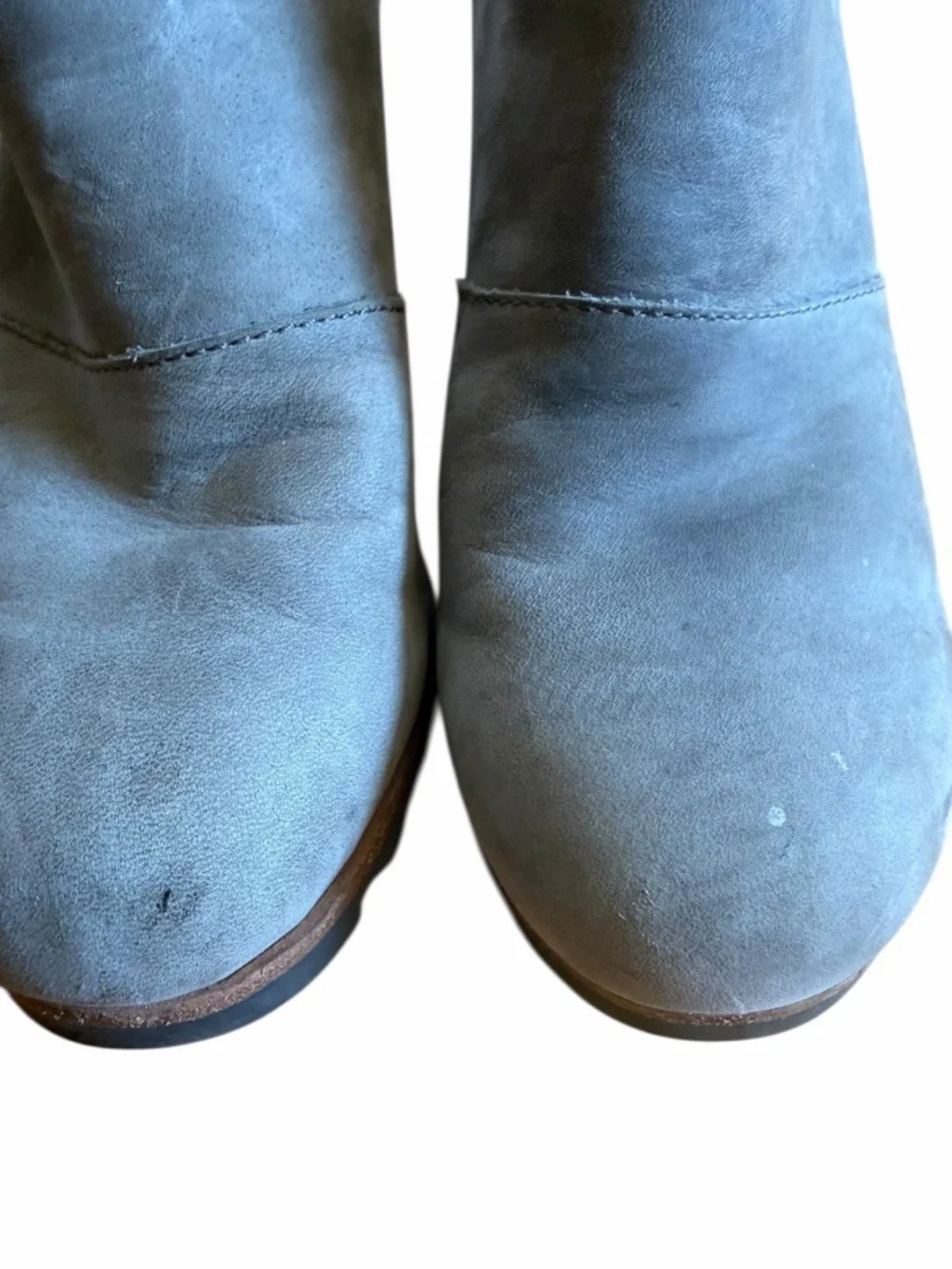 Sorel Addington Ankle Bootie Women's Size 7 Grey Leather Slip On‎ Block Heel